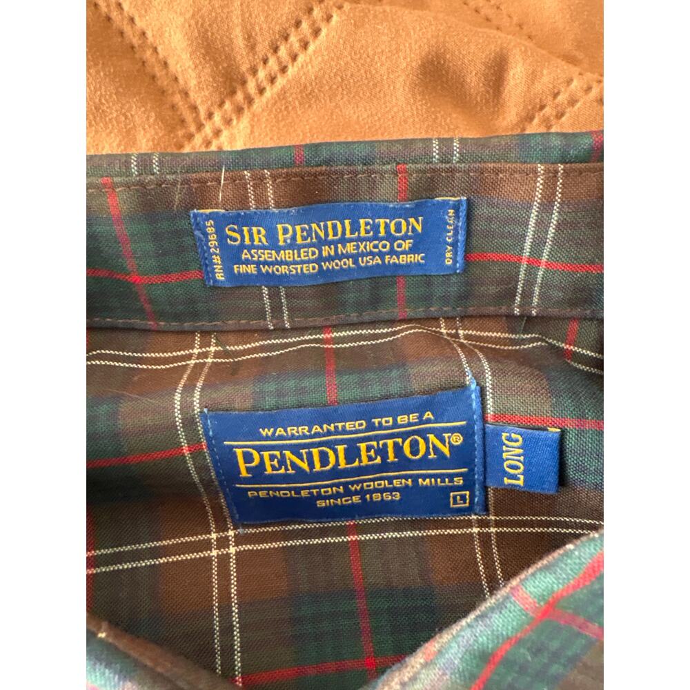 Pendleton Sir Pendleton Wool Shirt Chisholm Tartan Long L - Picture 2 of 5